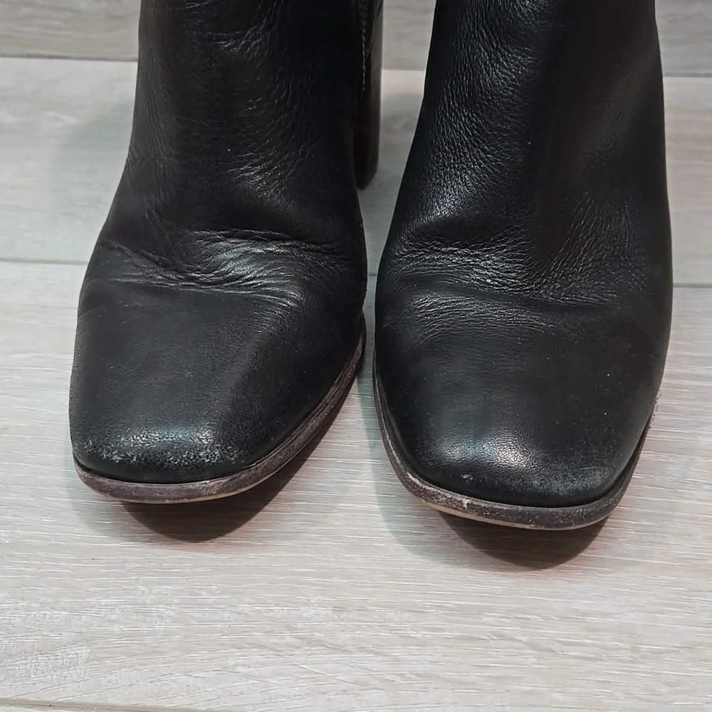 Madewell Women Greer MA534 Ankle Leather Heels Boots shoes sz 7.5